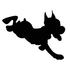 Dog silhouette vector isolated on white background animals silhouette set coloring book kids