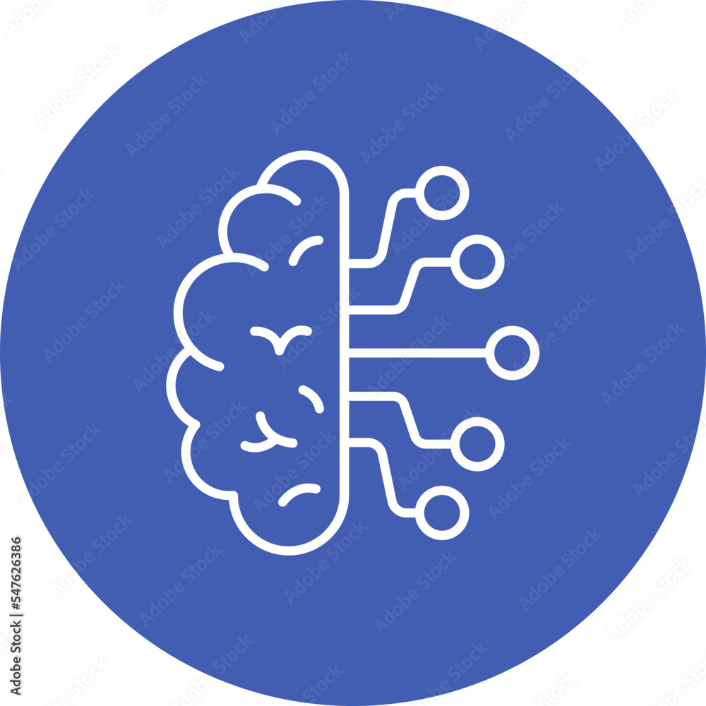 Sticker AI Brain Icon