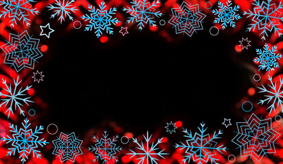  beautiful Christmas background with beautiful snowflakes on a shiny background