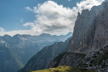 Obraz premium September misty day in the italian alps