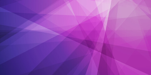 Obraz premium Purple 3D Modern Style Triangle Shaped Translucent Overlaying Planes, Geometric Shapes Pattern, Broken Glass Effect - Abstract Futuristic Vector Background, Texture Design Template