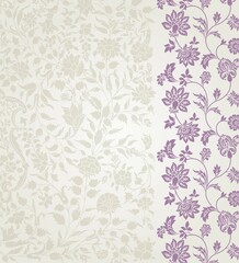 Fototapeta na wymiar wedding card design, traditional paisley floral pattern , royal India 