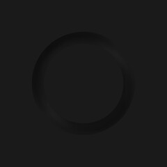 Black Neumorphism soft UI Design for Web design, Application UI and more, Blank button, Vector.