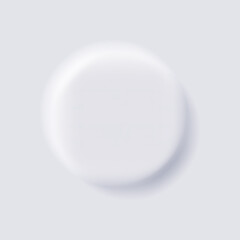 White Neumorphism soft UI Design for Web design, Application UI and more, Blank button, Vector.