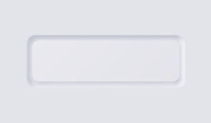 White Neumorphism soft UI Design for Web design, Application UI and more, Blank button, Vector.