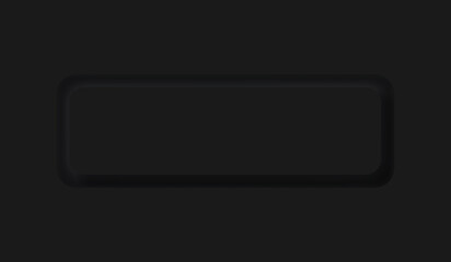 Black Neumorphism soft UI Design for Web design, Application UI and more, Blank button, Vector.