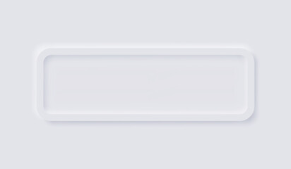 White Neumorphism soft UI Design for Web design, Application UI and more, Blank button, Vector.