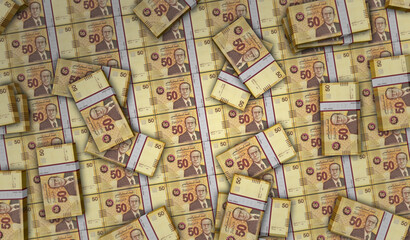 Tunisia Dinar money banknotes pack 3d illustration