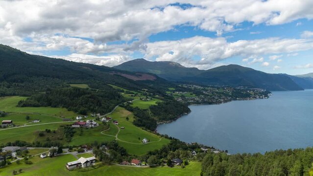 Timelapse of Norwegian landscape at summer, Stranda Sunnm&oslash;re