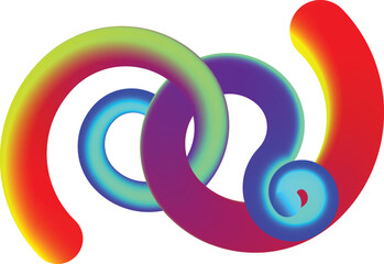 Vector Illustration .Fluid gradient. Spiral Logo . Design element . Abstract liquid shape .