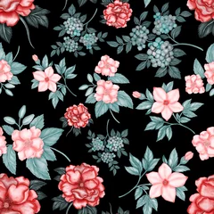 Rugzak Watercolor seamless pattern with flowers. Vintage floral pattern. Flower seamless pattern. Botanical art. Floral botanical collection. Wedding floral set. Watercolor botanical design.  © Natallia Novik