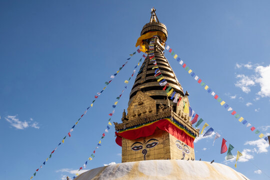 Swayambunath Stupa in Kathmandu of Nepal