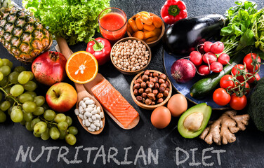 Food products representing the nutritarian diet