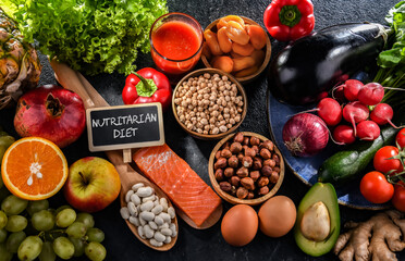 Food products representing the nutritarian diet