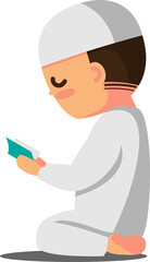 Muslim Prayer ,Vector illustration cartoon character.