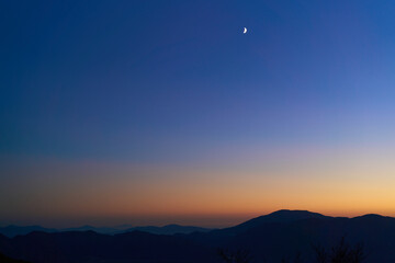 Sunset at Abruzzo, Lazio e Molise national park, Italy