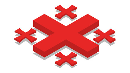 Obraz premium Georgian 3d flag