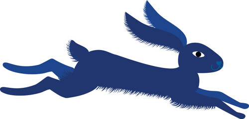 Vector character running rabbit in flat style.
Element for any of yours, symbol of the year design.