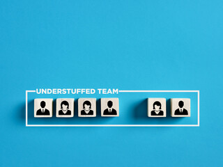 Understaffed team in business concept. Searching, hiring, recruiting new candidates, replacement of...