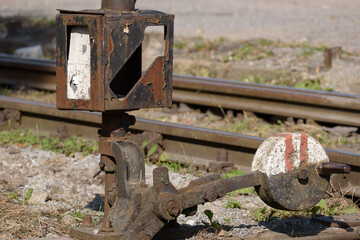 MANUAL RAILWAY SWITH - Old classic railroad siding infrastructure