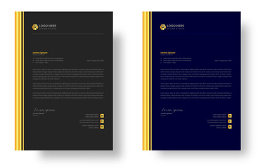 golden color luxury letterhead. corporate modern business luxury letterhead design template with gold color. letterhead, letter head, Business letterhead design. black letter head, golden letter head