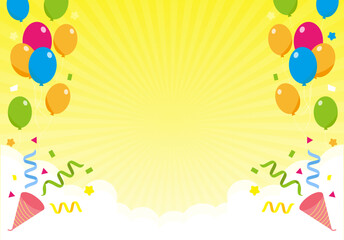 背景素材　風船