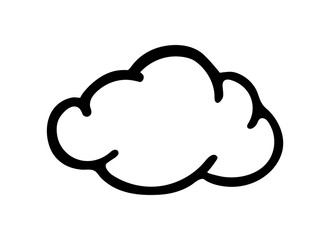 Doodle cloud. Hand-drawn vector illustration