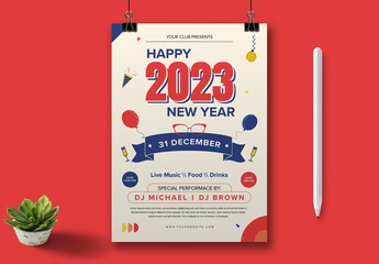 New Year 2023 Flyer Template