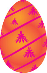 Easter egg, colorful easter on white background