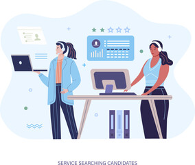 Hr service searching candidates, recruitment and headhunting agency