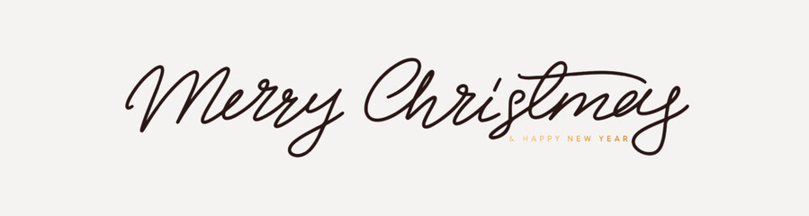 Merry Christmas text letter calligraphy. Vector illustration