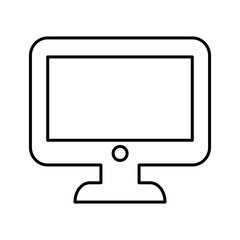 Computer Monitor Icon in Line Style
