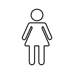 Woman Icon in Line Style