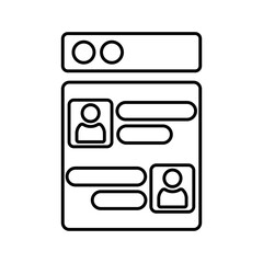 Web Page Icon in Line Style