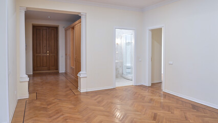 Large spacious unfurnished apartment prepared for sale.,