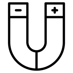 magnet electricity physic science icon