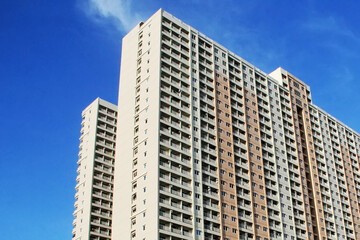 Fototapeta premium architecture of apartment buildings in the city center