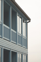 facade of an building with windows