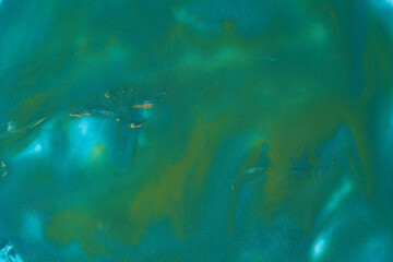 Fototapeta premium abstract creative emerald green and golden gouache background