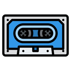 cassette music sound media icon