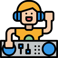 dj music sound party icon