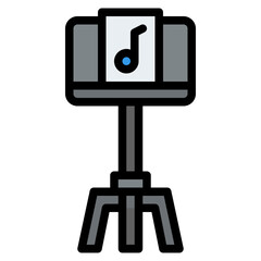 music stand concert music orchestra icon