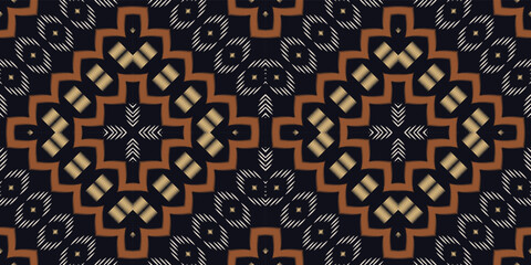 Fototapeta na wymiar Ikat texture tribal background Seamless Pattern. Ethnic Geometric Batik Ikkat Digital vector textile Design for Prints Fabric saree Mughal brush symbol Swaths texture Kurti Kurtis Kurtas