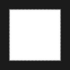 Zigzag Edge Square Shape Border Frame