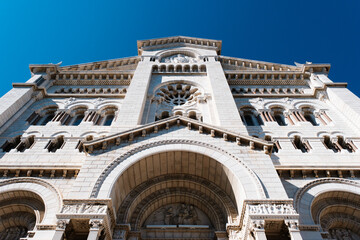 The Cathedral of Monaco, or the Cathedral of St. Nicholas. France.