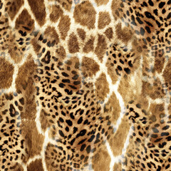 Seamless leopard pattern, abstract leopard texture.