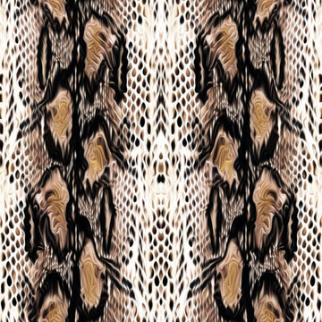 Seamless snake texture, snake skin, python pattern.