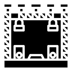 concert stage light music icon