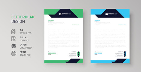 Professional business letterhead corporate identity stylish company invoice and cover design a4 size 