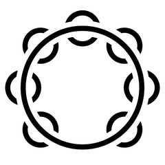 tambourine music sound rhythm icon